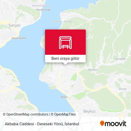 Akbaba Caddesi - Dereseki Yönü harita
