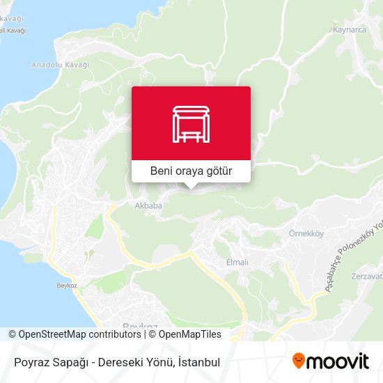 Poyraz Sapağı - Dereseki Yönü harita