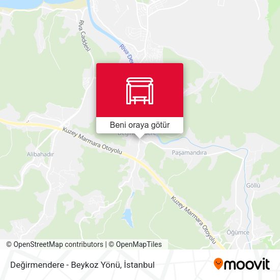 Değirmendere - Beykoz Yönü harita