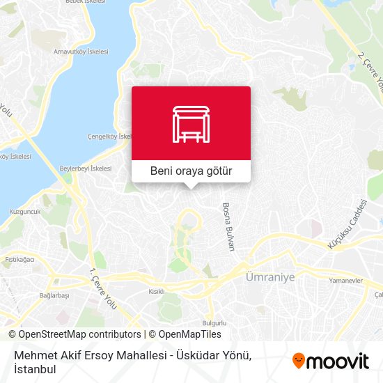 Mehmet Akif Ersoy Mahallesi - Üsküdar Yönü harita