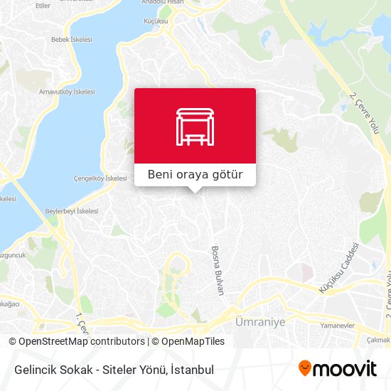 Gelincik Sokak - Siteler Yönü harita