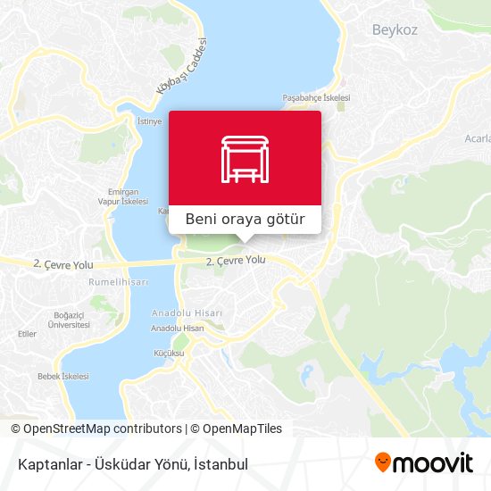 Kaptanlar - Üsküdar Yönü harita