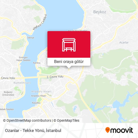 Ozanlar - Tekke Yönü harita