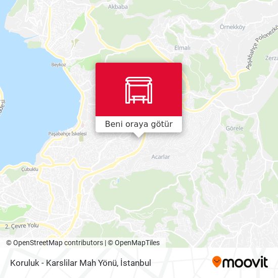 Koruluk - Karslilar Mah Yönü harita