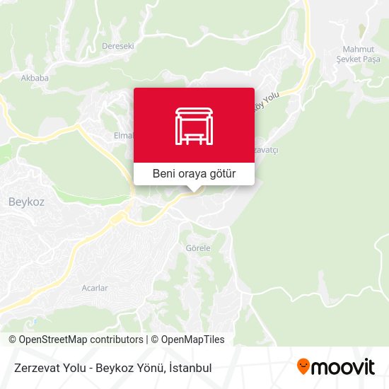 Zerzevat Yolu - Beykoz Yönü harita
