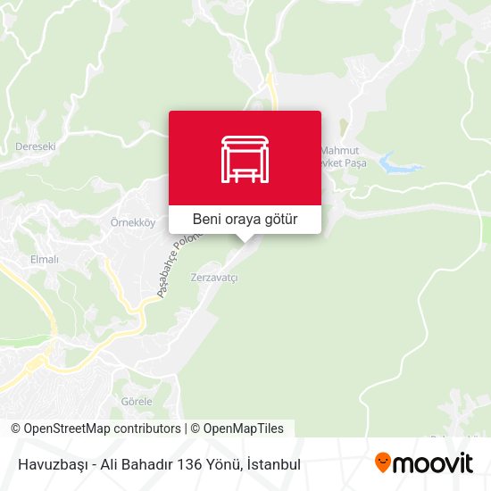 Havuzbaşı - Ali Bahadır 136 Yönü harita