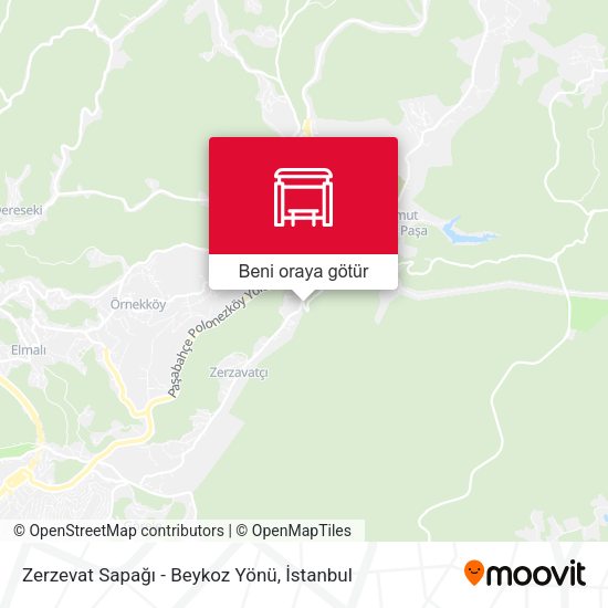 Zerzevat Sapağı - Beykoz Yönü harita