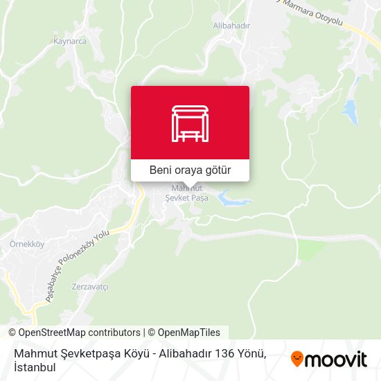 Mahmut Şevketpaşa Köyü - Alibahadır 136 Yönü harita