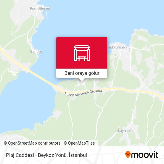 Plaj Caddesi - Beykoz Yönü harita