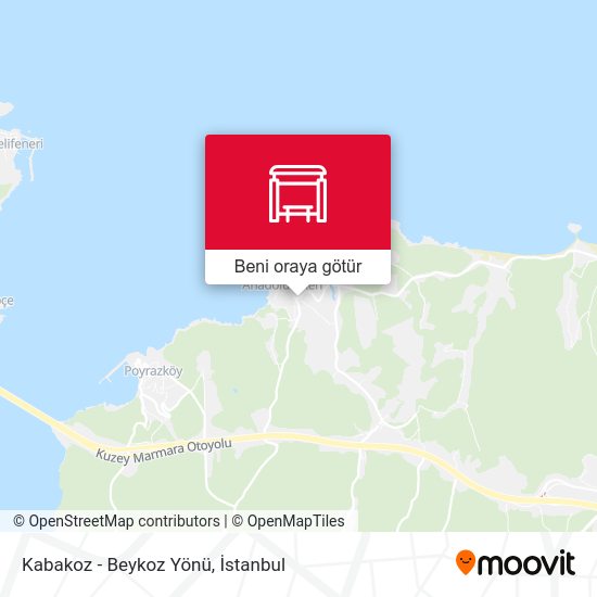 Kabakoz - Beykoz Yönü harita