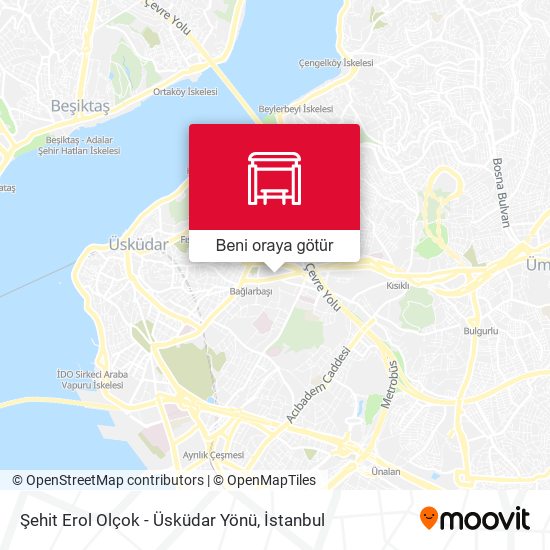 Şehit Erol Olçok - Üsküdar Yönü harita