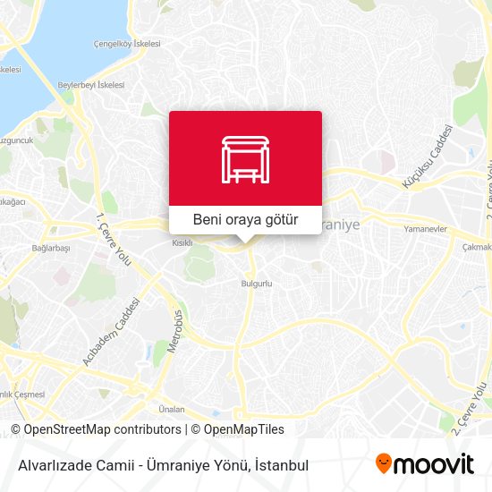 Alvarlızade Camii - Ümraniye Yönü harita