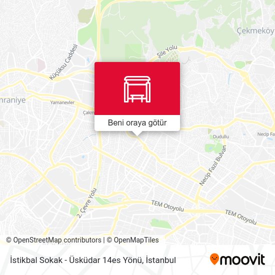 İstikbal Sokak - Üsküdar 14es Yönü harita