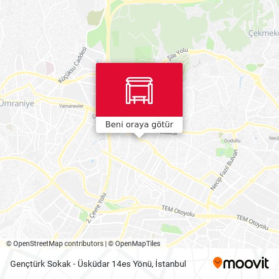 Gençtürk Sokak - Üsküdar 14es Yönü harita
