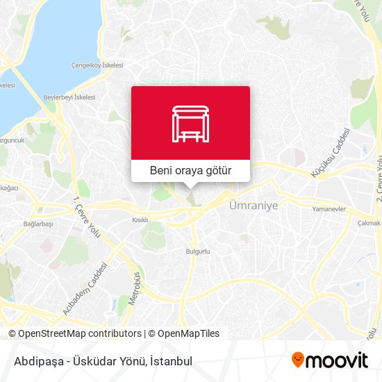 Abdipaşa - Üsküdar Yönü harita
