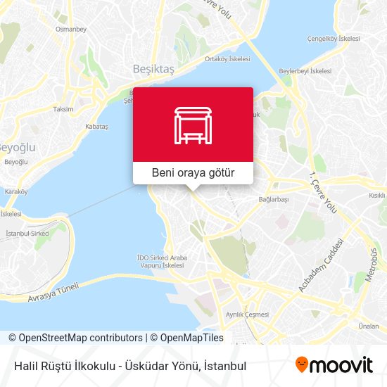Halil Rüştü İlkokulu - Üsküdar Yönü harita