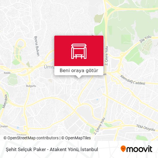 Şehit Selçuk Paker - Atakent Yönü harita