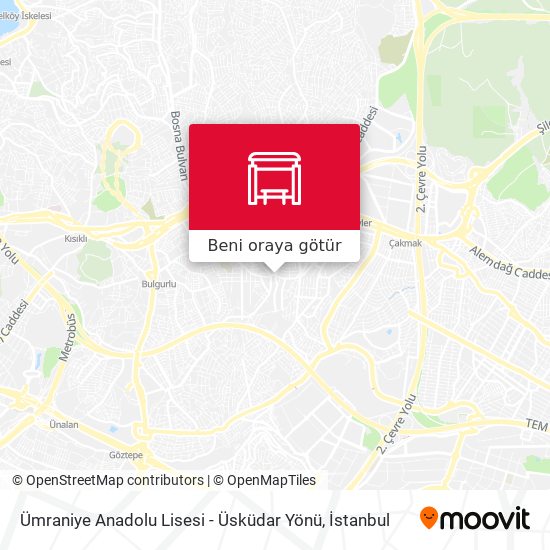 Ümraniye Anadolu Lisesi - Üsküdar Yönü harita