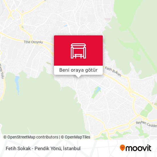 Fetih Sokak - Pendik Yönü harita