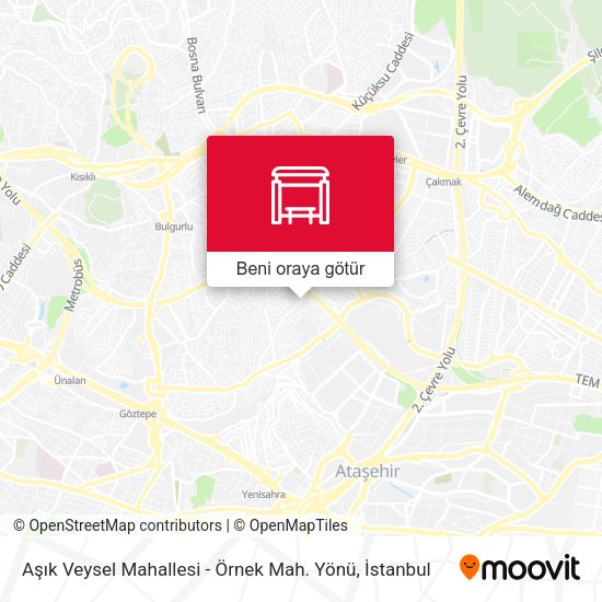 Aşık Veysel Mahallesi - Örnek Mah. Yönü harita
