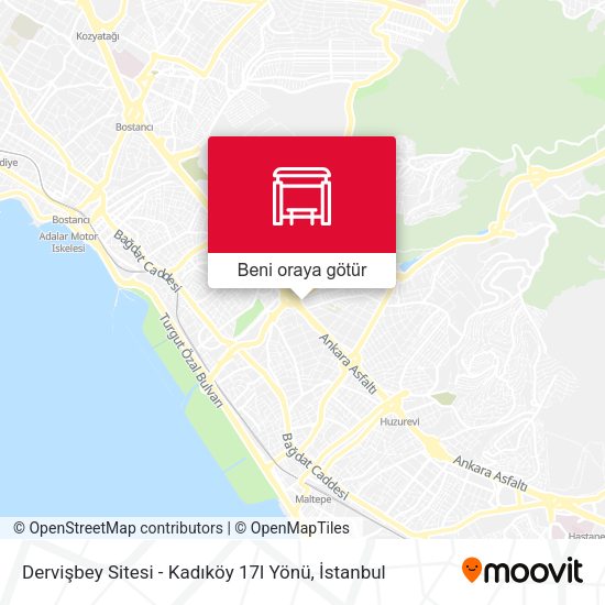 Dervişbey Sitesi - Kadıköy 17l Yönü harita