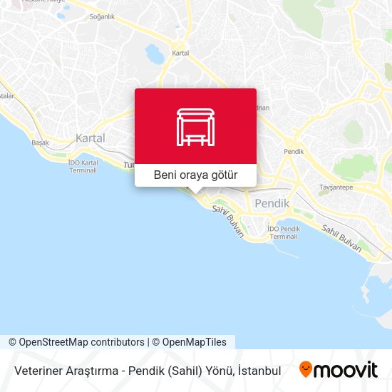 Veteriner Araştırma - Pendik (Sahil) Yönü harita