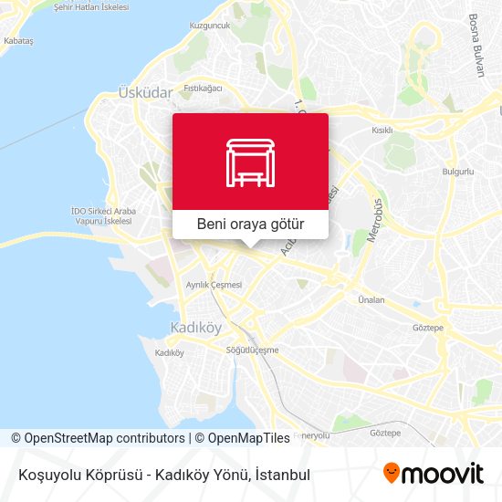Koşuyolu Köprüsü - Kadıköy Yönü harita