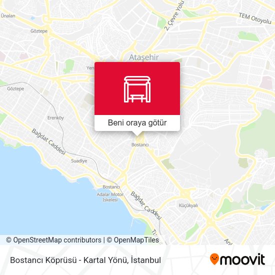 Bostancı Köprüsü - Kartal Yönü harita