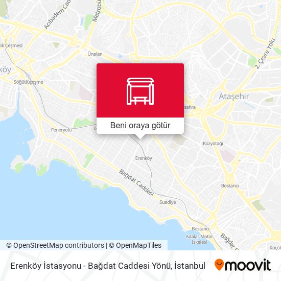 Erenköy İstasyonu - Bağdat Caddesi Yönü harita