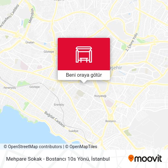 Mehpare Sokak - Bostancı 10s Yönü harita