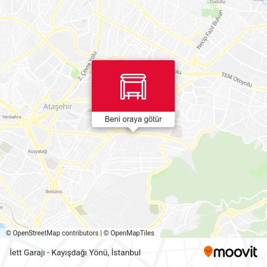 İett Garajı - Kayışdağı Yönü harita