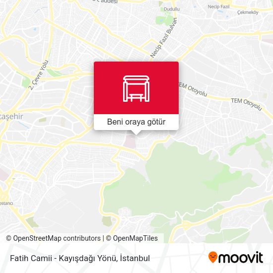 Fatih Camii - Kayışdağı Yönü harita
