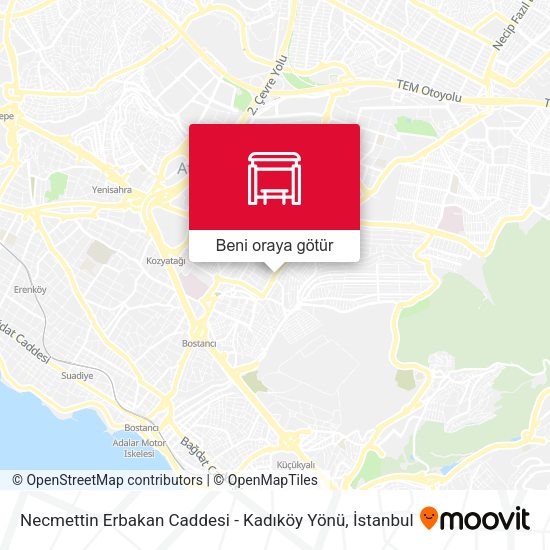 Necmettin Erbakan Caddesi - Kadıköy Yönü harita