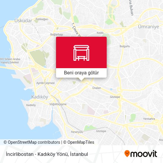 İncirlibostan - Kadıköy Yönü harita
