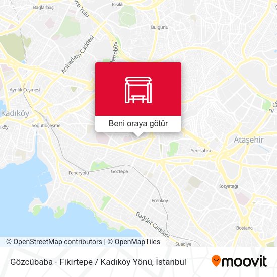 Gözcübaba - Fikirtepe / Kadıköy Yönü harita