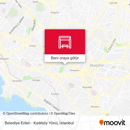 Belediye Evleri - Kadıköy Yönü harita