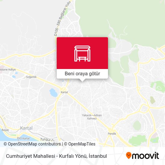 Cumhuriyet Mahallesi - Kurfalı Yönü harita