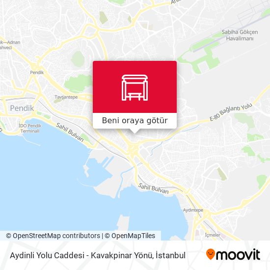 Aydinli Yolu Caddesi - Kavakpinar Yönü harita