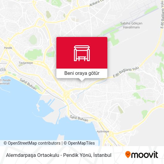 Alemdarpaşa Ortaokulu - Pendik Yönü harita