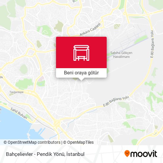 Bahçelievler - Pendik Yönü harita