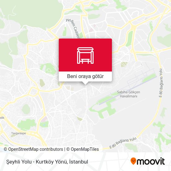 Şeyhli Yolu - Kurtköy Yönü harita
