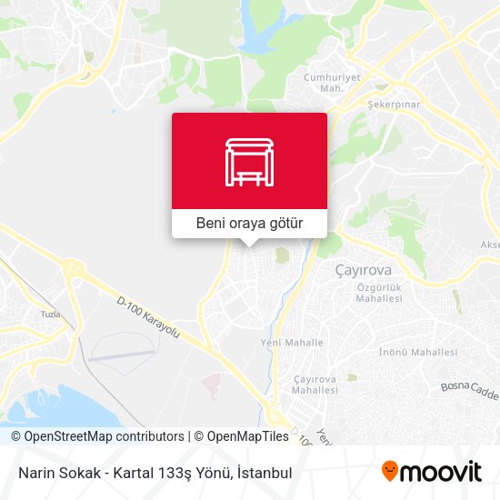 Narin Sokak - Kartal 133ş Yönü harita