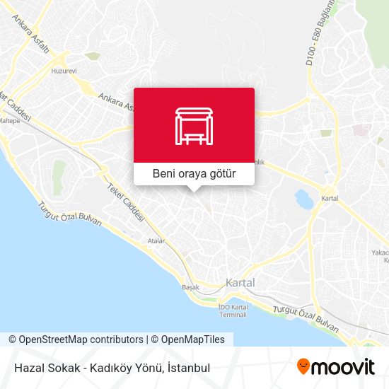 Hazal Sokak - Kadıköy Yönü harita
