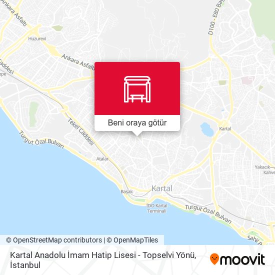 Kartal Anadolu İmam Hatip Lisesi - Topselvi Yönü harita