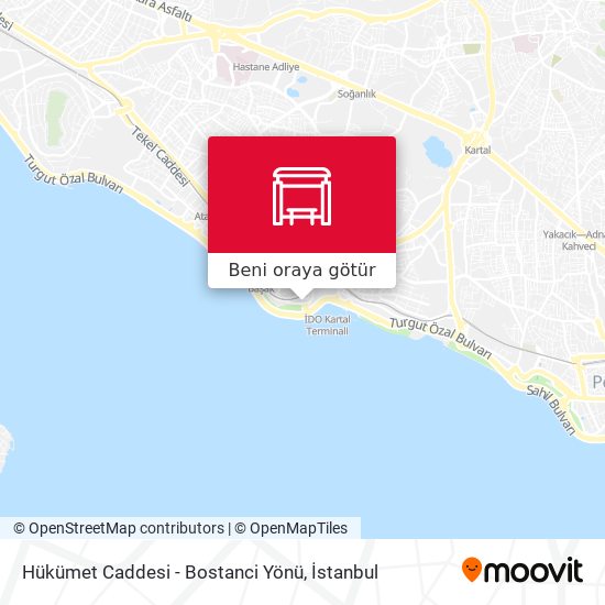 Hükümet Caddesi - Bostanci Yönü harita