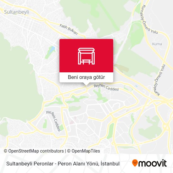 Sultanbeyli Peronlar - Peron Alanı Yönü harita