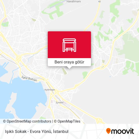 Işıklı Sokak - Evora Yönü harita