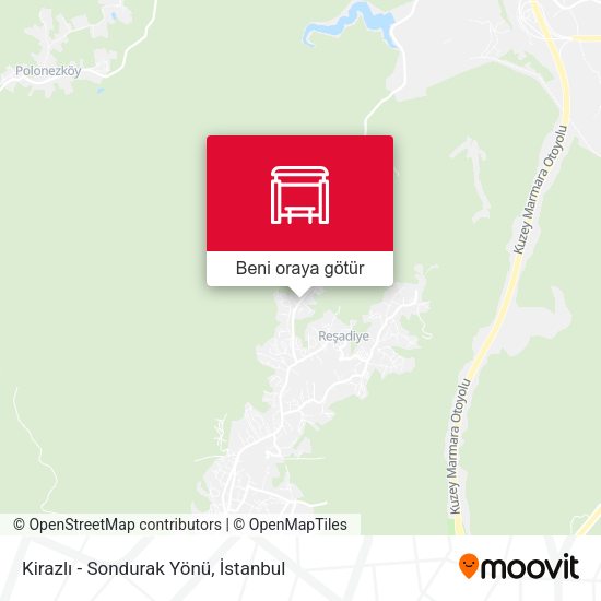 Kirazlı - Sondurak Yönü harita