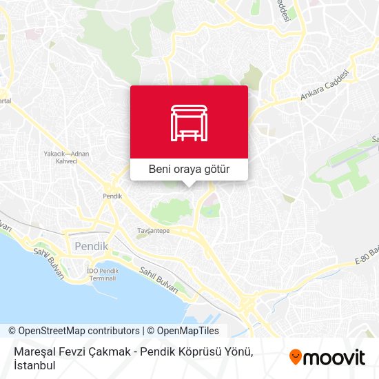 Mareşal Fevzi Çakmak - Pendik Köprüsü Yönü harita