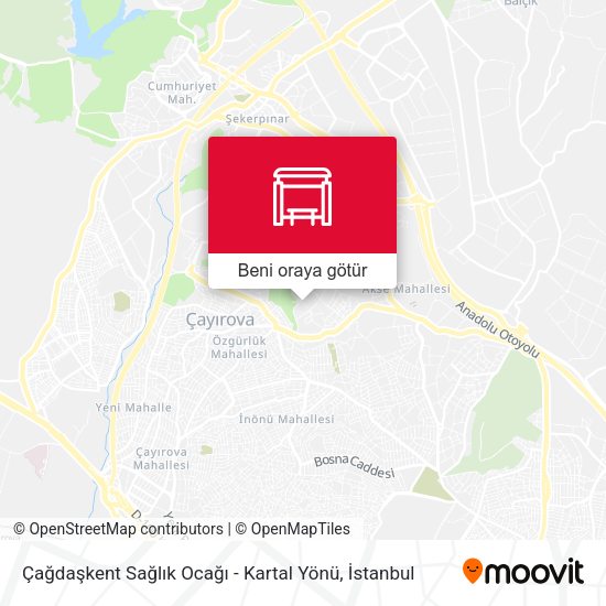 Çağdaşkent Sağlık Ocağı - Kartal Yönü harita